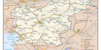 Şəhərin xəritəsi Sloveniya