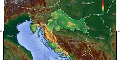 Topoqrafik xəritə Sloveniya